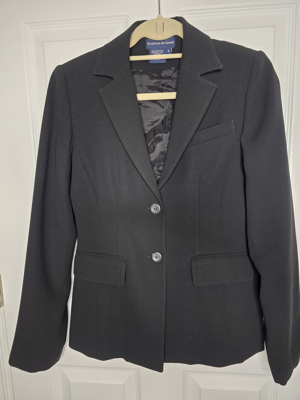 Tristan & Iseut Black Women's Tailored Blazer Made In Canada Size 4 - Picture 2 of 16